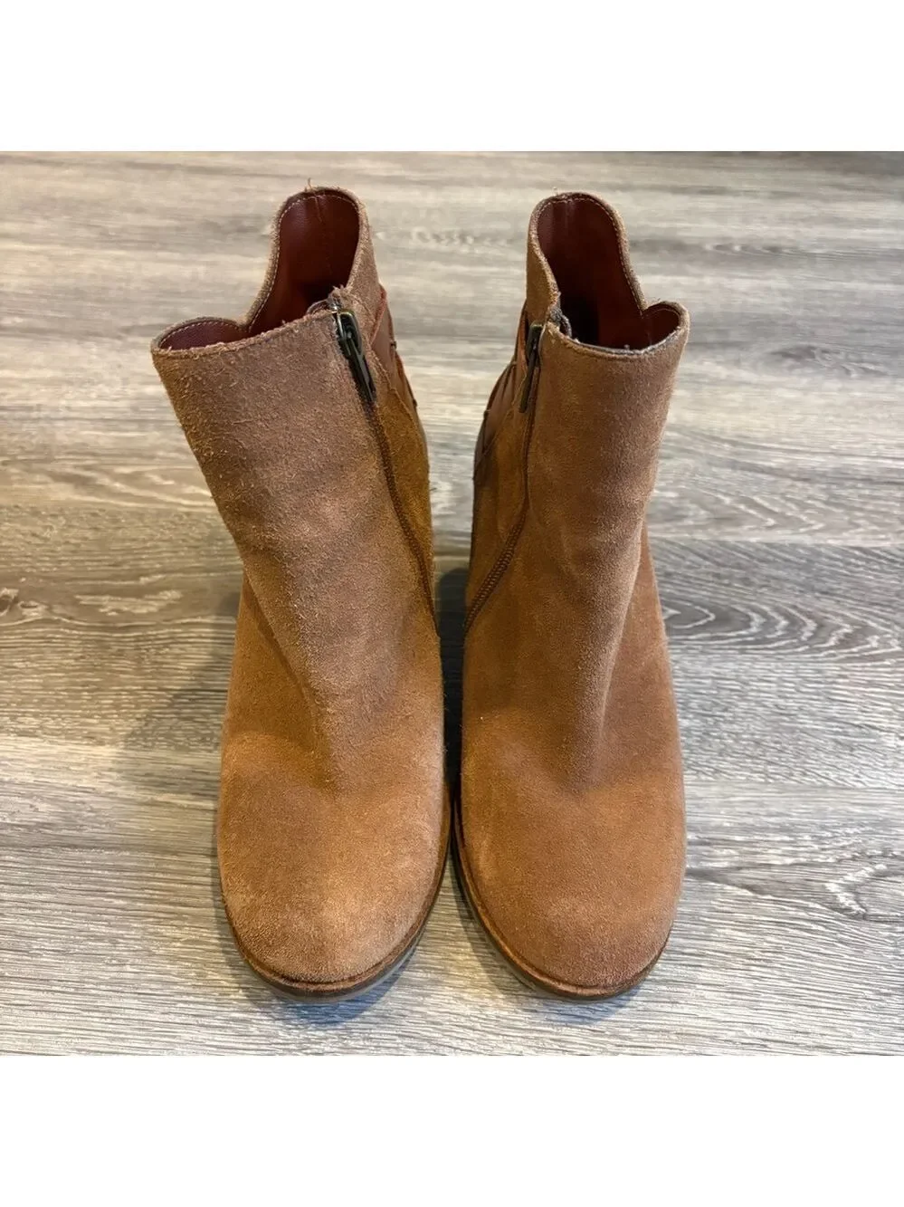 Mia Genessa Women's Suede Ankle Booties in Brown Size 7